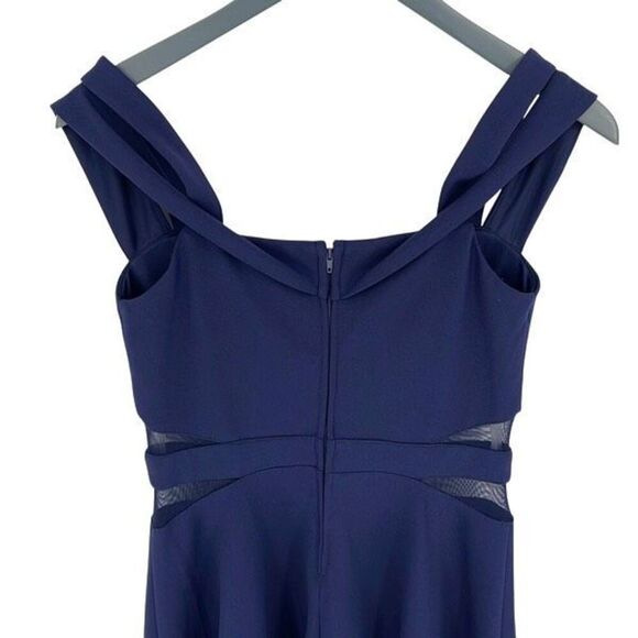 Speechless Womens Cold Shoulder Illusion Contrast Bodycon Dress Midnight Size 7 - Picture 6 of 12